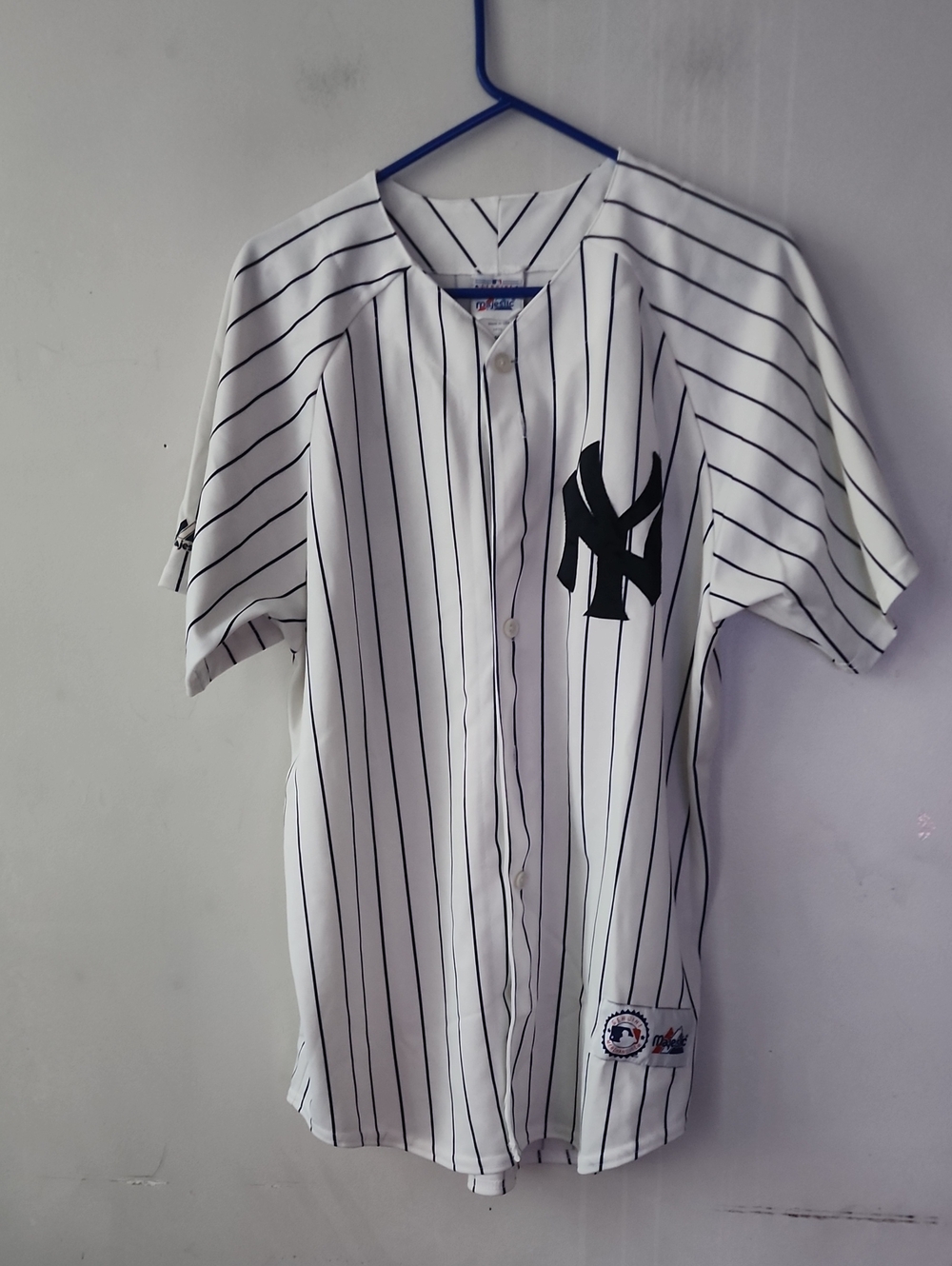 Majestic New York Yankees White Pinstripe Jersey